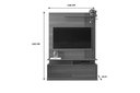 Ver imagem 4 de Home Chicago Painel P/ Tvs até 60'' 2 Portas - Jequitiba - Lukaliam