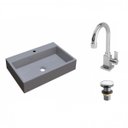 Ver imagem 2 de Kit Cuba Rt55 com Torneira Luxo 1195 e Válvula Click 1 Polegada G Compace