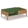 Mesa Centro Row Estrutura Freijo Acabamento Verde Militar 100cm - 61067 - 2