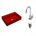 Ver imagem 2 de Kit Cuba Rt55 com Torneira Luxo 1195 e Válvula Click 1 Polegada G Compace