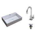 Ver imagem 2 de Kit Cuba Rt55 com Torneira Luxo 1195 e Válvula Click 1 Polegada G Compace