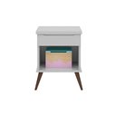 Ver imagem 6 de Jogo de Quarto Infantil Bebê Melinda Guarda Roupa + Cômoda + Mesa de Apoio MDF Cinza - Phoenix Baby