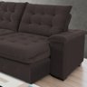 Sofá 3 Lugares Coliseu 2.30m Retrátil e Reclinável Super Pillow - Marrom - 6