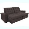 Sofá 3 Lugares Coliseu 2.30m Retrátil e Reclinável Super Pillow - Marrom - 4
