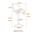Ver imagem 2 de Kit com 2 Banquetas Bristol em Couro Ecológico Fratini Preto