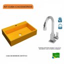 Ver imagem 3 de Kit Cuba Rt55 com Torneira Luxo 1195 Metal 1/4 Volta Compace