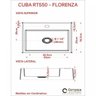 Kit Cuba Rt55 com Torneira Luxo 1195 Metal 1/4 Volta Compace - 5