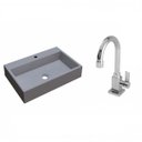 Ver imagem 2 de Kit Cuba Rt55 com Torneira Luxo 1195 Metal 1/4 Volta Compace