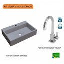 Ver imagem 3 de Kit Cuba Rt55 com Torneira Luxo 1195 Metal 1/4 Volta Compace