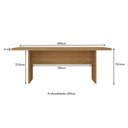 Ver imagem 4 de Mesa de Escritório 200cm para Reunião com Tampo 30mm Multimóveis Cr25281 Amêndoa