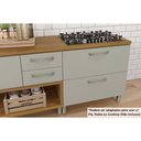 Ver imagem 7 de Cozinha Completa Princesa 4 Peças (2 Balcões + Aéreo + Paneleiro) C4p15 Freijo/off White - Nesher