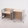Mesa Cadeira Cubo Infantil Montessori com Mesa Natural Cinza - 3