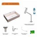 Ver imagem 3 de Kit Cuba RT55 com Torneira Pratika 1060 Metal e Válvula 1 Polegada e Sifão Pvc e Flexível Compace