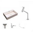 Ver imagem 2 de Kit Cuba RT55 com Torneira Pratika 1060 Metal e Válvula 1 Polegada e Sifão Pvc e Flexível Compace