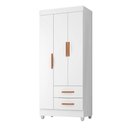Ver imagem 2 de Roupeiro 1 Metro 30464 Lite 4 Portas 2 Gavetas - Branco Móveis Leão