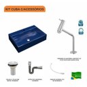 Ver imagem 3 de Kit Cuba Rt55 com Torneira Pratika 1060 Metal e Válvula 1 Polegada e Sifão Cromado e Flexível Compac