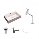 Ver imagem 2 de Kit Cuba Rt55 com Torneira Pratika 1060 Metal e Válvula 1 Polegada e Sifão Cromado e Flexível Compac