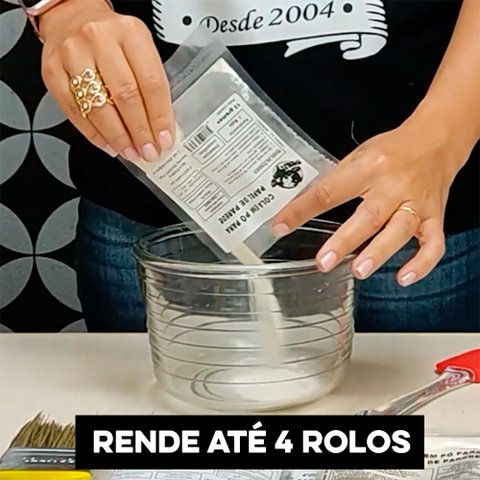 Cola para Papel de Parede em Pó Cmc Prime Aplica até 4 Rolos