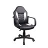 Cadeira Gamer Infantil em Couro PVC Pelegrin PEL-9354 Preto com Branco - 4