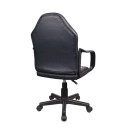 Cadeira Gamer Infantil em Couro PVC Pelegrin PEL-9354 Preto com Branco - 6