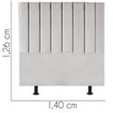 Ver imagem 3 de Cabeceira Cama Box Casal Estofada Dália 140cm Linho:cinza Claro