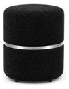 Ver imagem 3 de Puff com Cinta no Meio Prata, Cor Preto Boucle - Let Móveis