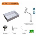 Ver imagem 3 de Kit Cuba Rt55 com Torneira Pratika 1060 Metal e Válvula Click 1 Polegada B e Sifão Pvc e Flexível Co