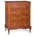 Ver imagem 1 de Cômoda Hanover 4 Gavetas Pés Luis Xv 116 X 90 X 50 Cm (a X L X P) - Cor Imbuia Glazer
