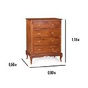 Ver imagem 5 de Cômoda Hanover 4 Gavetas Pés Luis Xv 116 X 90 X 50 Cm (a X L X P) - Cor Imbuia Glazer
