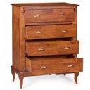 Ver imagem 2 de Cômoda Hanover 4 Gavetas Pés Luis Xv 116 X 90 X 50 Cm (a X L X P) - Cor Imbuia Glazer