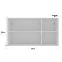 Ver imagem 3 de Armário Aéreo 3 Portas Cozinha Aurora 120cm com Divisórias Cor:branco com Azul