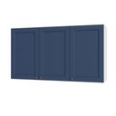 Ver imagem 1 de Armário Aéreo 3 Portas Cozinha Aurora 120cm com Divisórias Cor:branco com Azul