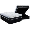 Ver imagem 1 de Cama Box Baú Casal: Colchão Molas Masterpocket Ensacadas Polar Diamond + Base Crc Suede Black (