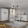 Quarto de Bebê Completo com Colchão, Poltrona de Amamentação e Puff Pimpolho Multimóveis MP4109 Branco - 1
