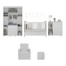 Quarto de Bebê Completo com Colchão, Poltrona de Amamentação e Puff Pimpolho Multimóveis MP4109 Branco - 6