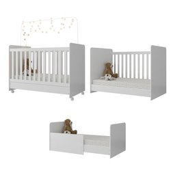 Quarto de Bebê Completo com Colchão, Poltrona de Amamentação e Puff Pimpolho Multimóveis Mp4109 Bran - 4