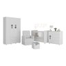 Quarto de Bebê Completo com Colchão, Poltrona de Amamentação e Puff Pimpolho Multimóveis MP4109 Branco - 2