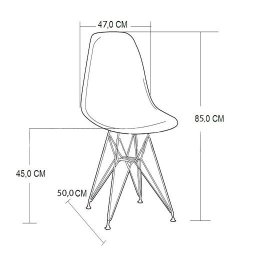 Mesa Jantar Industrial Retangular 137x90cm Branca Base V c/ 6 Cadeira Eames Eiffel Brancas Base Cobr - 6 Mesa Jantar Industrial Retangular 137x90cm Branca Base V c/ 6 Cadeira Eames Eiffel Brancas Base Cobr - 6
