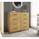 Ver imagem 2 de Cômoda com 8 Gavetas Moderna para Espaço e Organização - Freijó