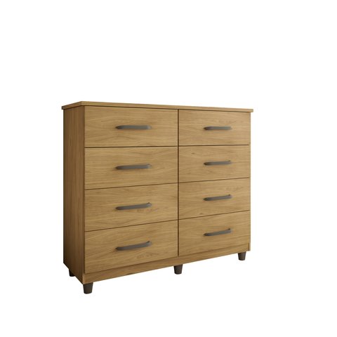 Cômoda com 8 Gavetas Moderna para Espaço e Organização - Freijó