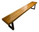 Ver imagem 2 de Banco Estilo Industria Tampo Madeira Maciça 150x30x45cm:madeira/fundo Seladora e Cera de Carnaúba