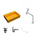 Ver imagem 2 de Kit Cuba Rt55 com Torneira Pratika 1060 Metal e Válvula Click 1 Polegada G e Sifão Cromado e Flexíve