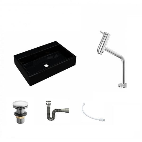 Kit Cuba RT55 Com Torneira Pratika 1060 Metal e Válvula Click 1 Polegada G e Sifão Cromado e Flexíve - 2