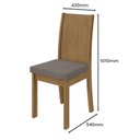 Ver imagem 4 de Conjunto 6 Cadeiras Athenas Amêndoa/Suede Bege - Móveis Lopas