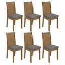 Ver imagem 1 de Conjunto 6 Cadeiras Athenas Amêndoa/Suede Bege - Móveis Lopas