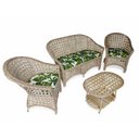 Ver imagem 1 de Jogo de Sofá Poltronas e Mesa Bali Telado em Fibra Sintética Vatanda Jardim Área Externa