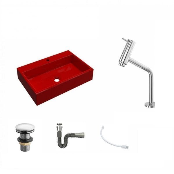 Kit Cuba RT55 Com Torneira Pratika 1060 Metal e Válvula Click 1 Polegada G e Sifão Cromado e Flexíve - 2