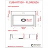 Kit Cuba Rt55 com Torneira Pratika 1060 Metal e Válvula Click 1 Polegada e Meia e Sifão Pvc e Flexív - 8