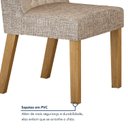 Ver imagem 6 de Kit de 6 Cadeiras para Sala de Jantar Dora Bege/Cinamomo/Linho