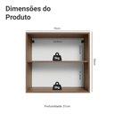 Ver imagem 2 de Armário Aéreo para Quarto 70 cm 2 Portas Rustic Neo Madesa